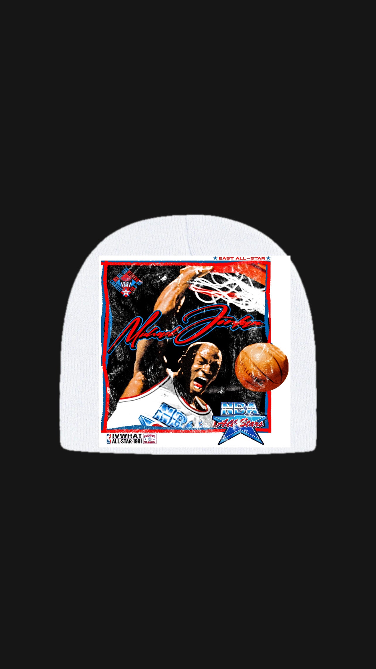 IVWHAT “ WHITE “ ALL STAR BEANIE