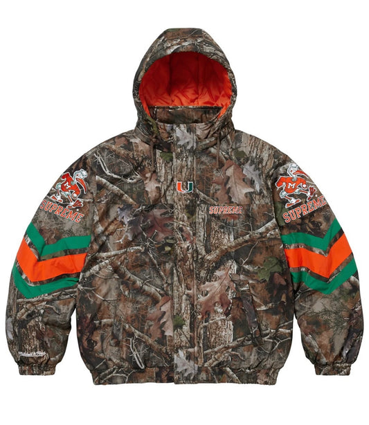 Supreme x NCAA Mitchell Ness Hooded Stadium Jacket