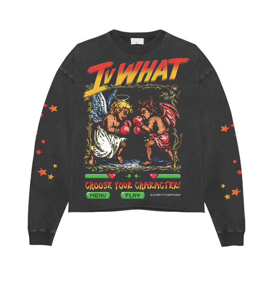 IVWHAT 🥊 “ STREET FIGHTER “ 🥊CREWNECK (BLACK)