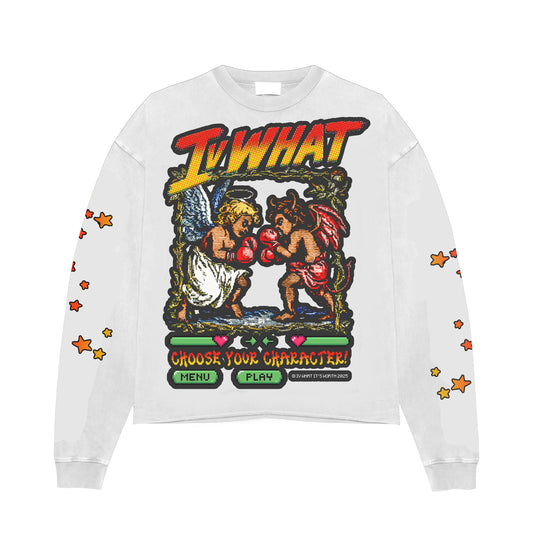 IVWHAT 🥊 “ STREET FIGHTER “ 🥊 CREWNECK (WHITE)
