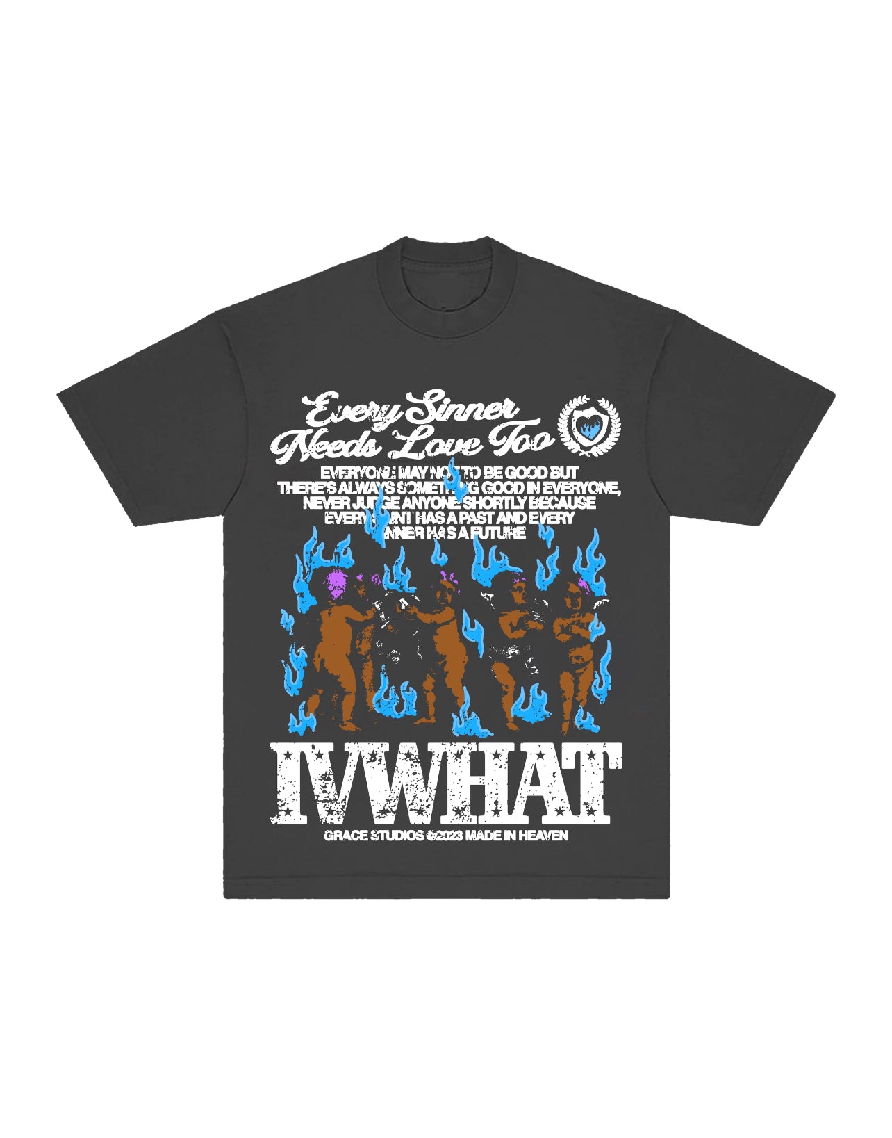 IVWHAT “ SINNERS “ CEMENT T SHIRT