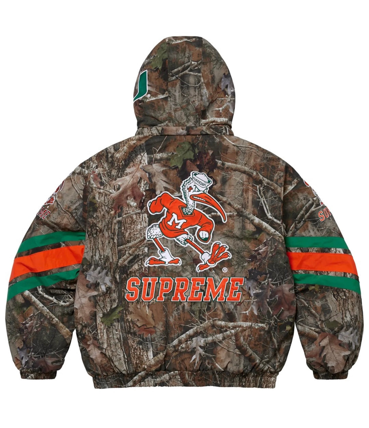 Supreme x NCAA Mitchell Ness Hooded Stadium Jacket