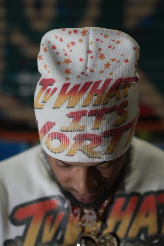 IVWHAT 🥊 “ STREET FIGHTER “ 🥊 BEANIE (WHITE)