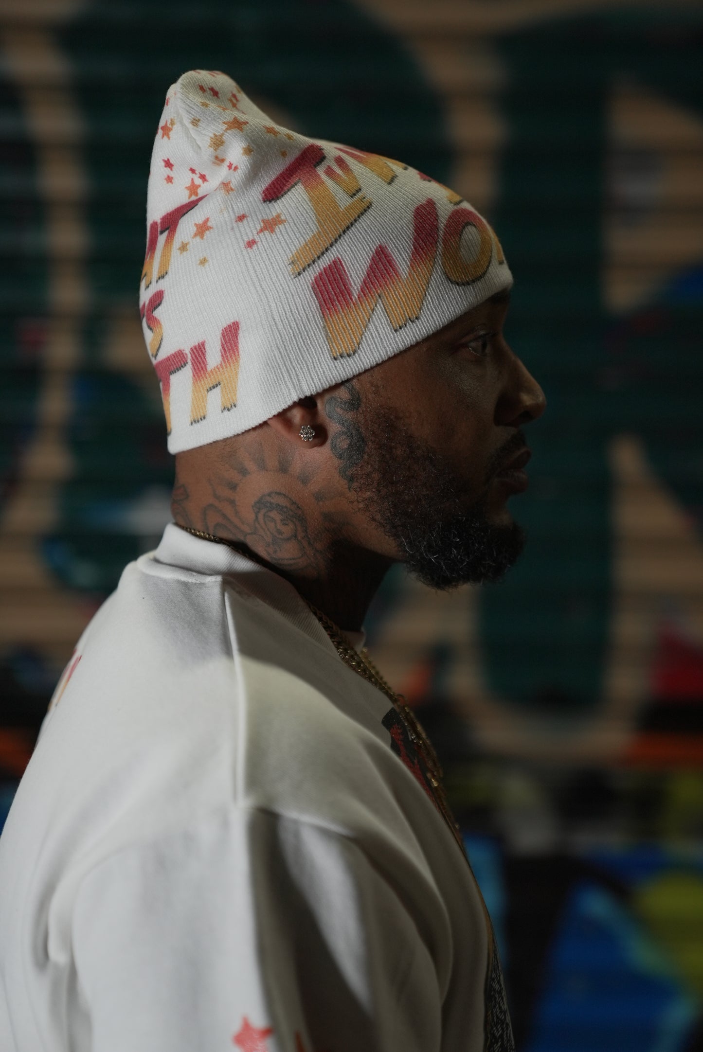 IVWHAT 🥊 “ STREET FIGHTER “ 🥊 BEANIE (WHITE)