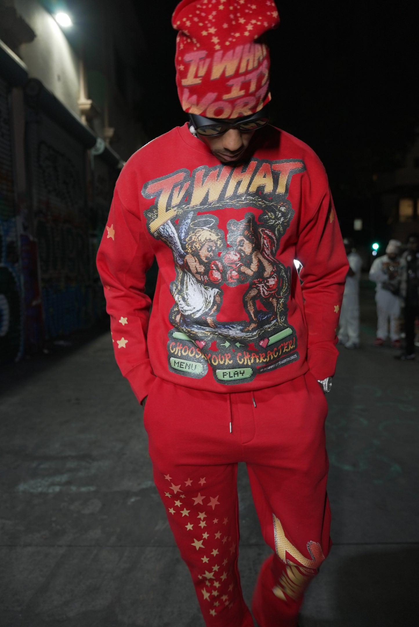 IVWHAT 🥊 “ STREET FIGHTER “ 🥊 BEANIE (RED)