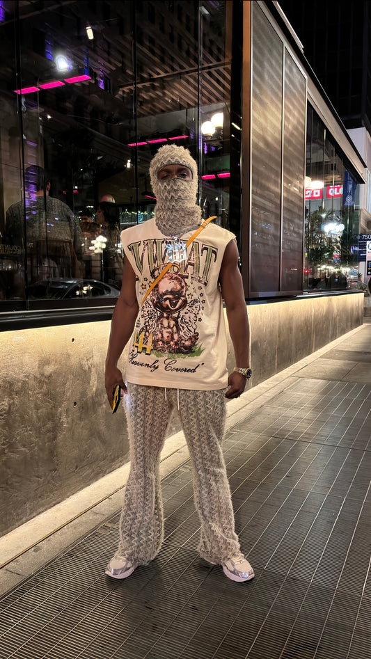 IVWHAT “ 2 WAVY “ MENS STACKED FLARE PANTS