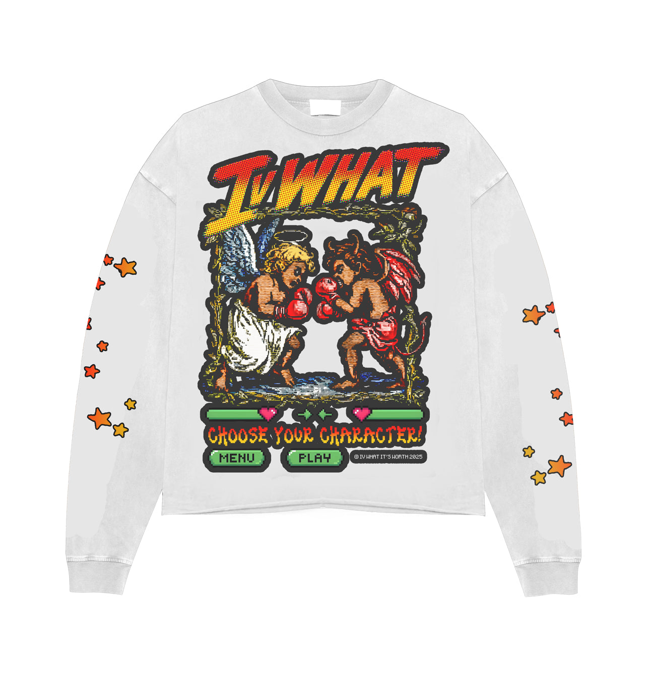 IVWHAT 🥊 “ STREET FIGHTER “ 🥊 CREWNECK (WHITE)