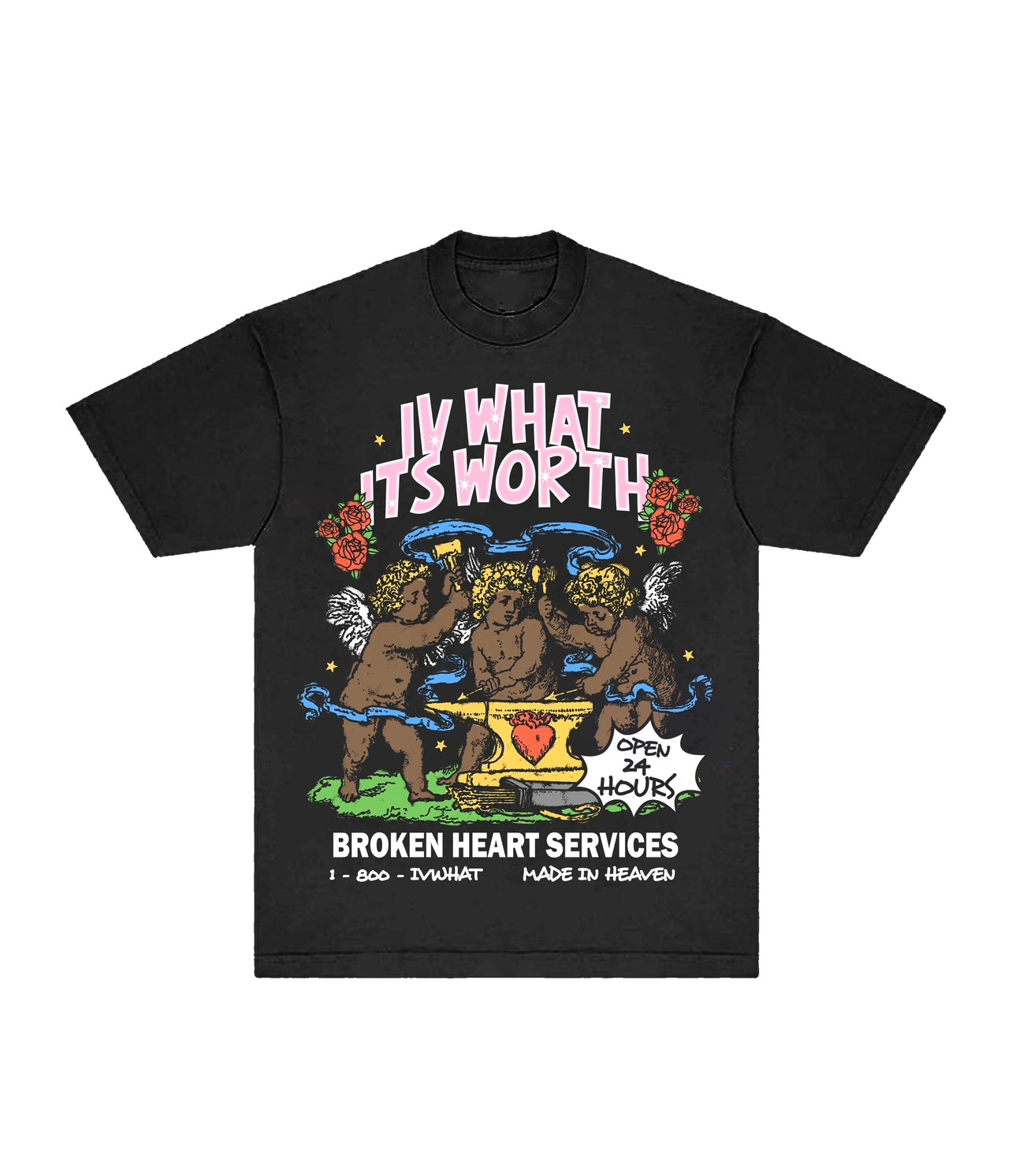 IVWHAT “ BLACK “ ANGELS T SHIRT