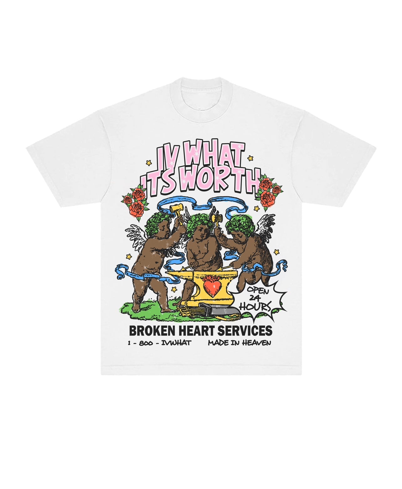 IVWHAT “ BROKEN HEART 24 HRS SERVICE “ T SHIRT
